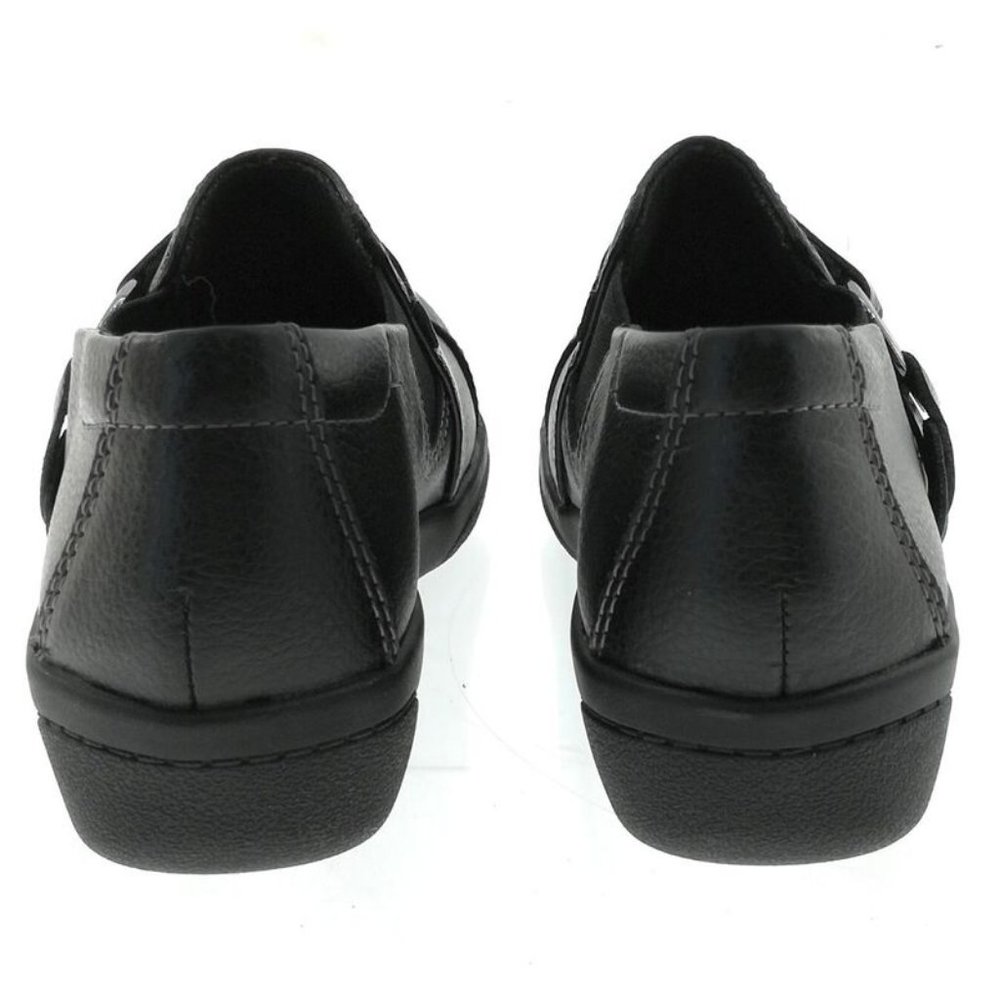 Collection by Clarks Women's Black Cheyn Fame Tumbled Leather Clogs Size 5 - Picture 2 of 4
